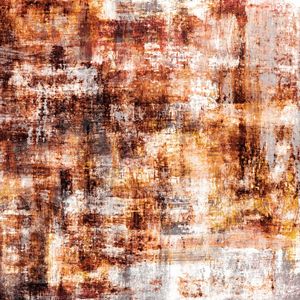 GRUNGE STROKES 8, LARANJA MARROM ABSTRATO QUADRADO