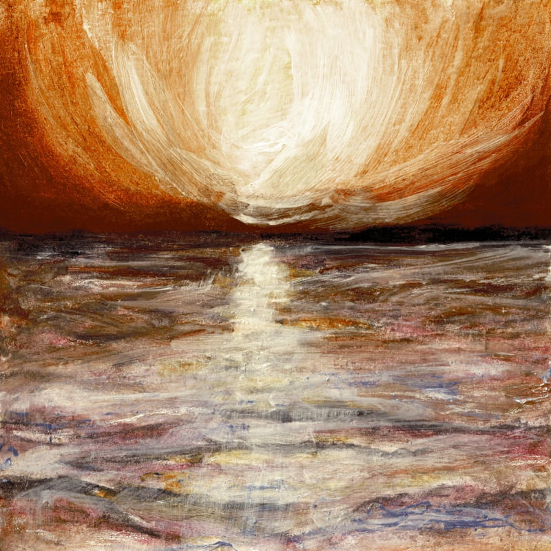 SKY ALIGHT 3, FERRUGEM LARANJA QUADRADO PAISAGEM