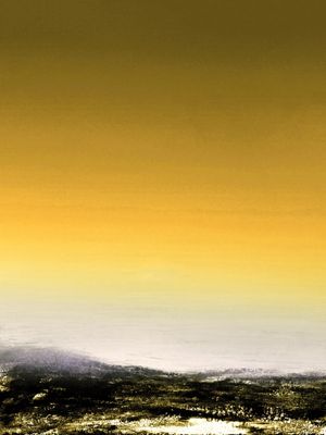 SKYFALL 6, AMARELO CINZA ABSTRATO PAISAGEM
