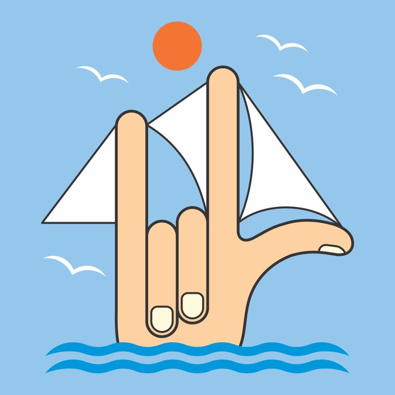SAILBOAT IN SEA