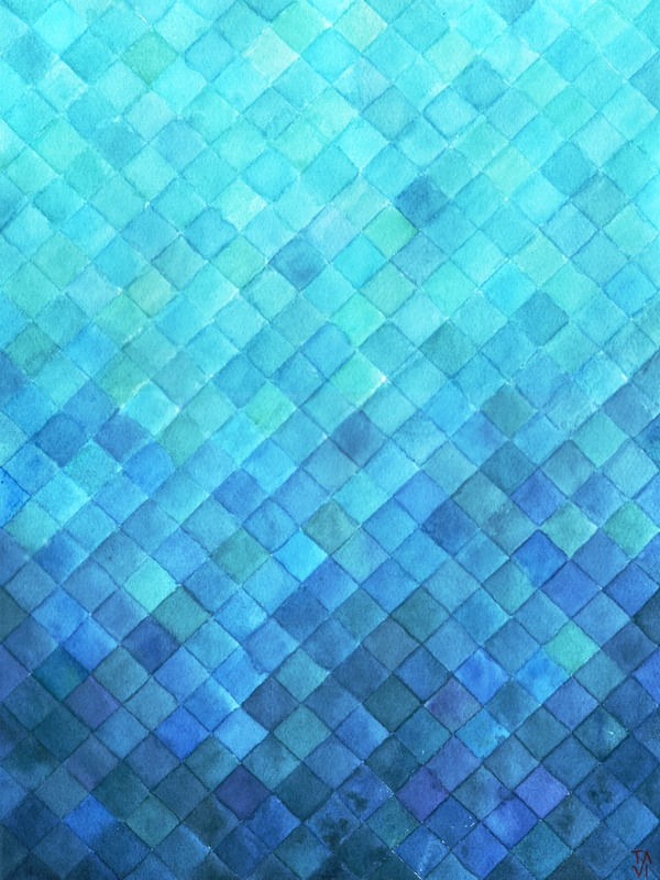 AQUARELA DEGRADE AZUL