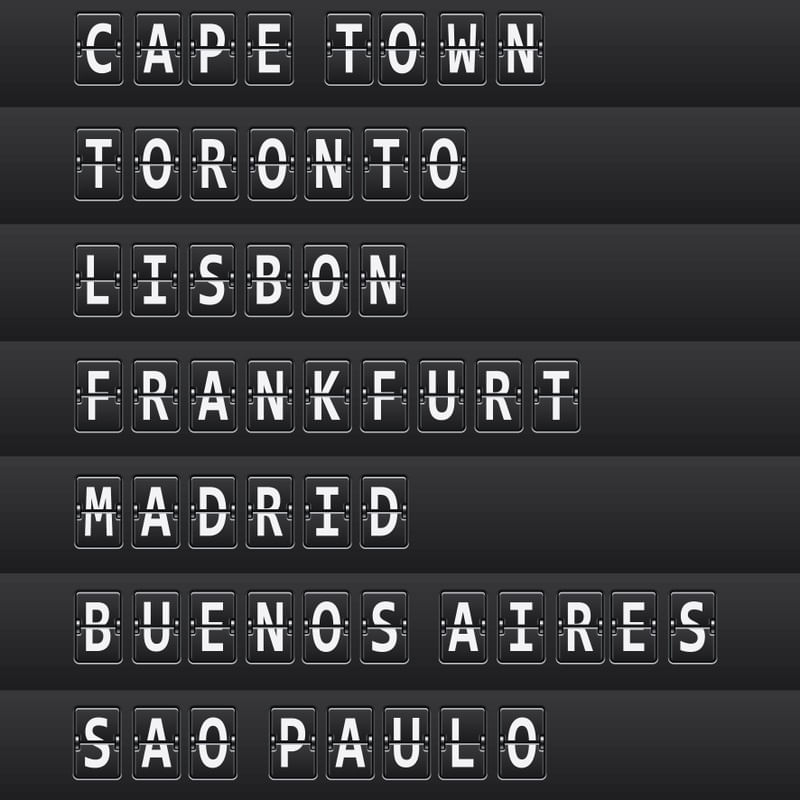 CAPE TOWN E SÃO PAULO