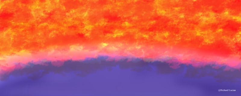 SUNSET AT SEA
