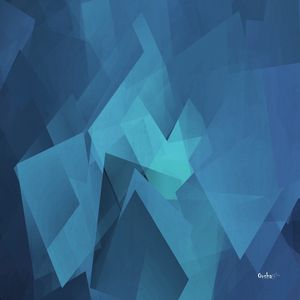BLUE GEOMETRIC LANDSCAPE