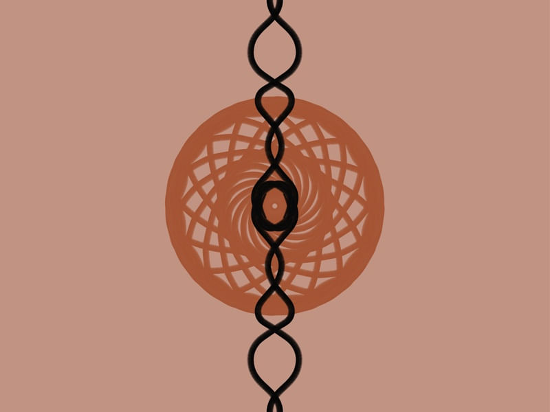 MANDALA DE LAÇOS PRETOS