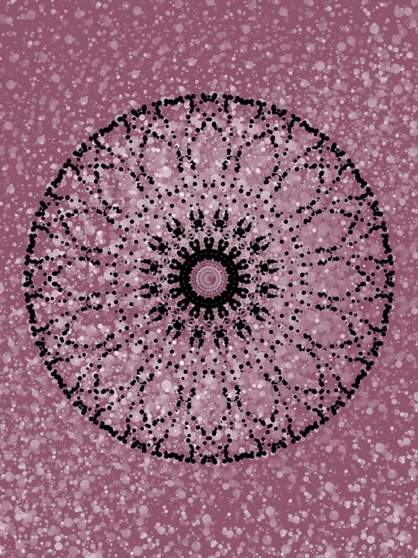 MANDALA NEGRA NA NEVE