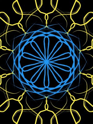 MANDALA DAS FLORES AZUIS