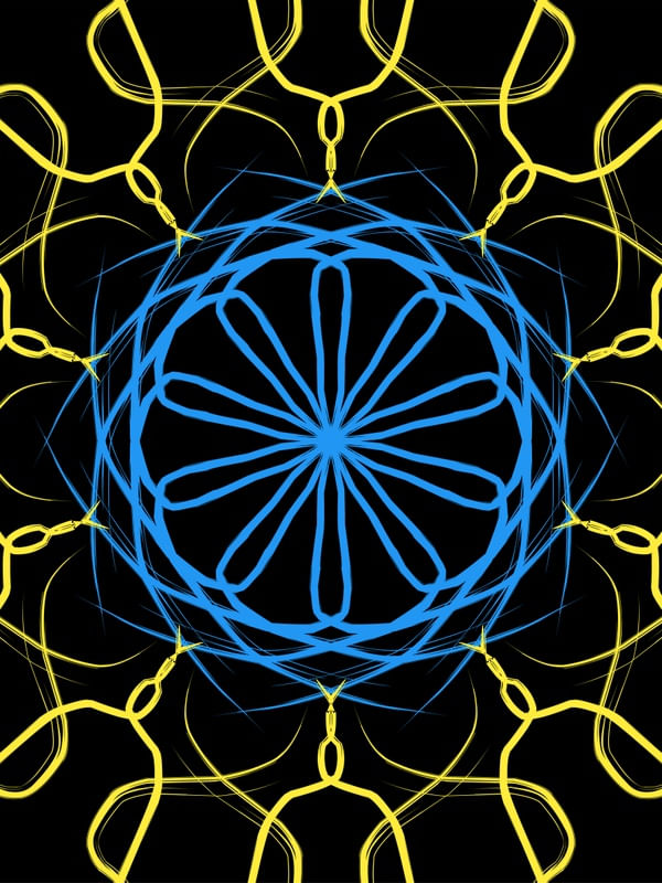 MANDALA DAS FLORES AZUIS