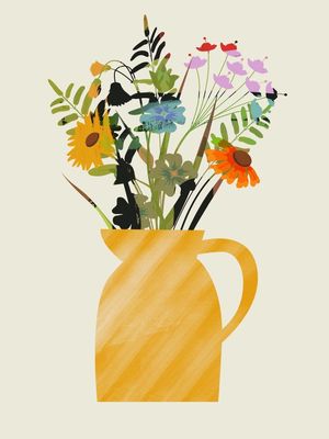 COLORFUL FLOWER IN VASE 4