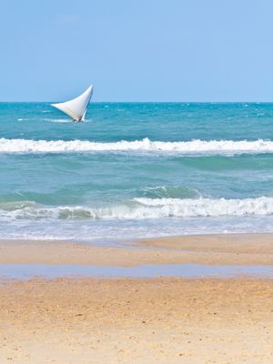 JANGADA NAVEGANDO EM CANOA QUEBRADA