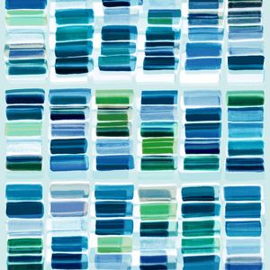 COLORBLOCK GRID 7 QUADRADO, AZUL COLORIDO GEOMETRICO AGUARELA PINTURA
