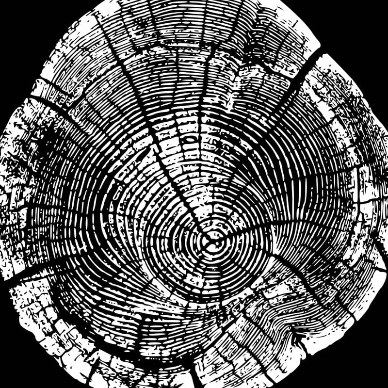 WOODCUT BLACK V