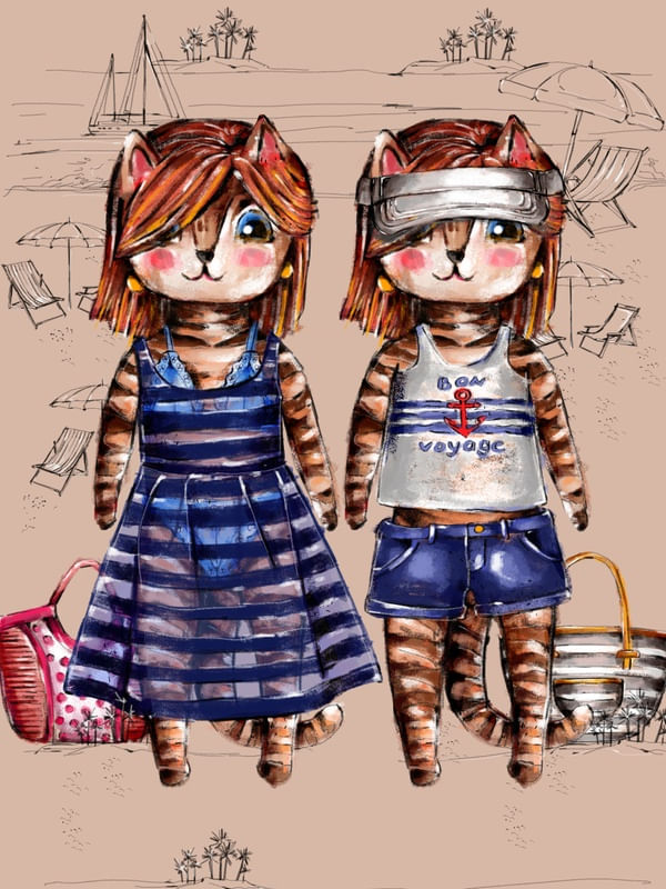 GATINHAS NA PRAIA
