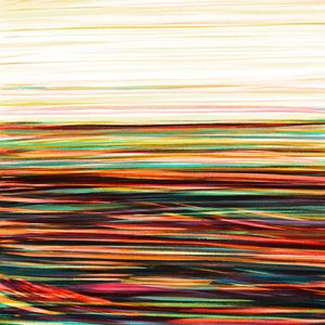 ENDLESS SEA 4 QUADRADO, MINIMALISTA ABSTRATO OCEANO ONDAS ILUSTRAÇÃO