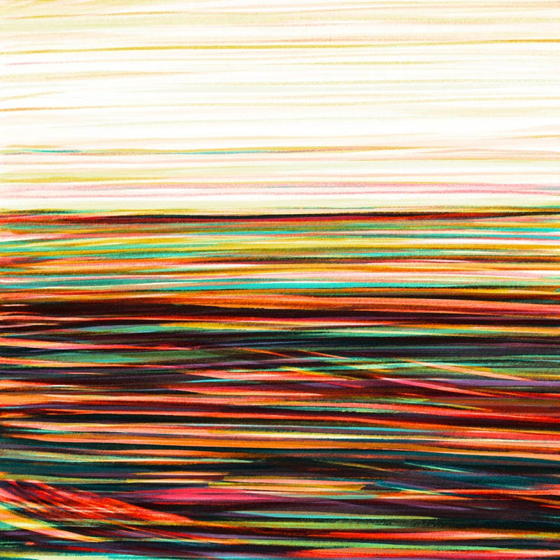 ENDLESS SEA 4 QUADRADO, MINIMALISTA ABSTRATO OCEANO ONDAS ILUSTRAÇÃO
