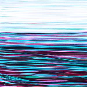 ENDLESS SEA 5 QUADRADO, MINIMALISTA ABSTRATO OCEANO ONDAS ILUSTRAÇÃO