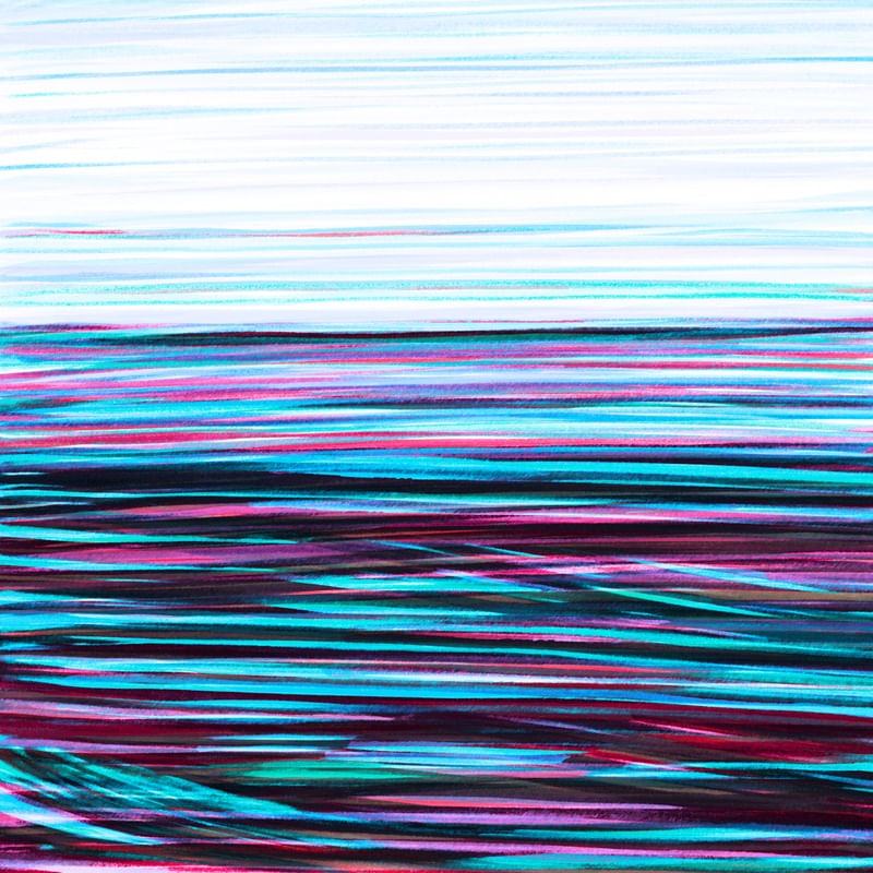 ENDLESS SEA 5 QUADRADO, MINIMALISTA ABSTRATO OCEANO ONDAS ILUSTRAÇÃO