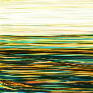 ENDLESS SEA 6 QUADRADO, MINIMALISTA ABSTRATO OCEANO ONDAS ILUSTRAÇÃO