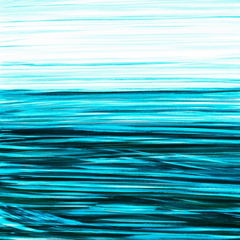 ENDLESS SEA 8 QUADRADO, MINIMALISTA ABSTRATO OCEANO ONDAS ILUSTRAÇÃO