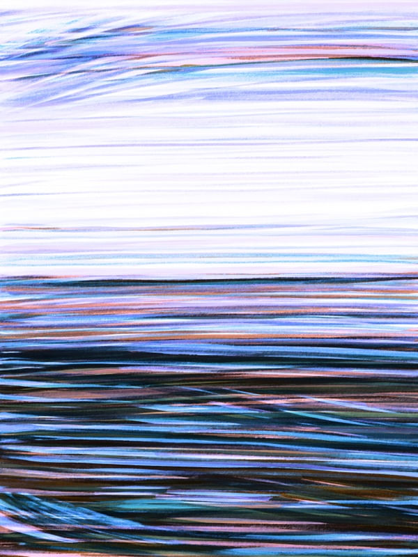 ENDLESS SEA 3, MINIMALISTA ABSTRATO OCEANO ONDAS ILUSTRAÇÃO