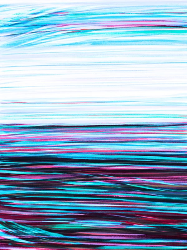 ENDLESS SEA 5, MINIMALISTA ABSTRATO OCEANO ONDAS ILUSTRAÇÃO