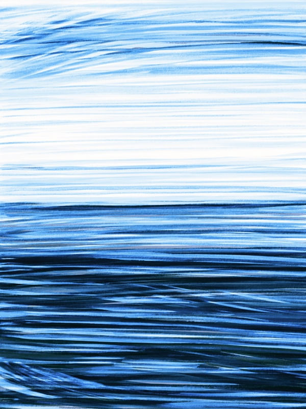 ENDLESS SEA 9, MINIMALISTA ABSTRATO OCEANO ONDAS ILUSTRAÇÃO