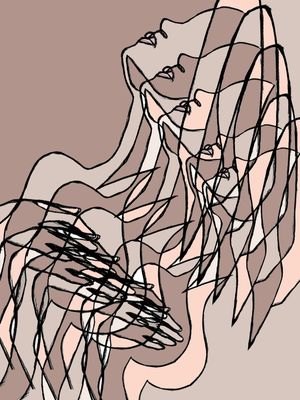GOT THE FEELS NEUTRO MULTI 2, SEXY MULHER ABSTRATO LINHAS SKETCH