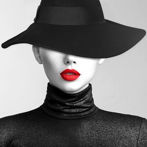 MINIMALISTA MULHER DE CHAPÉU - 01B