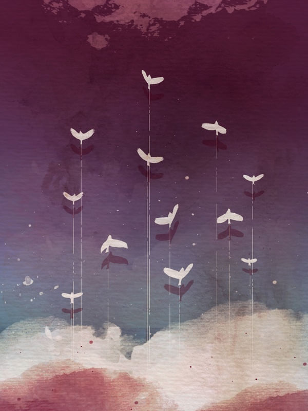 BIRDS WATERCOLOR