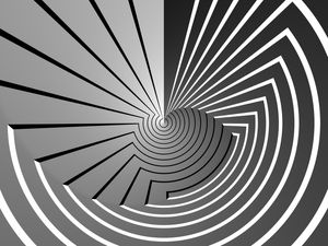 PERSPECTIVA CIRCULAR PRETO E BRANCO