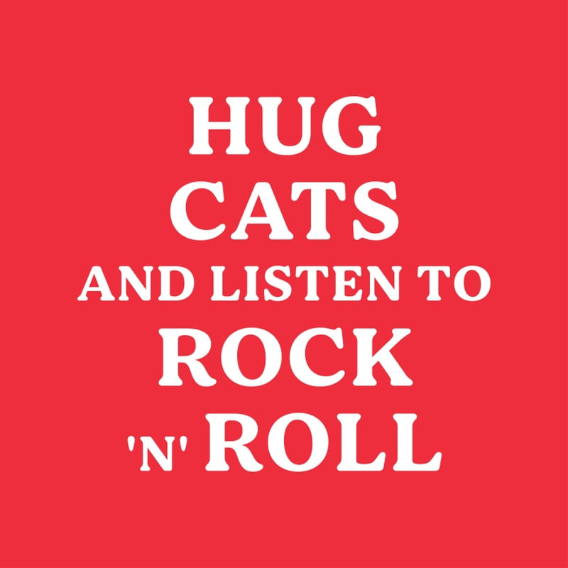 HUG CATS AND LISTEN TO ROCK N ROLL 02