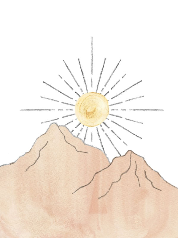 MOUNTAINS SUN PASTEL