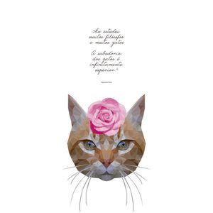 GATA FILOSÓFICA BRANCO QUADRADO