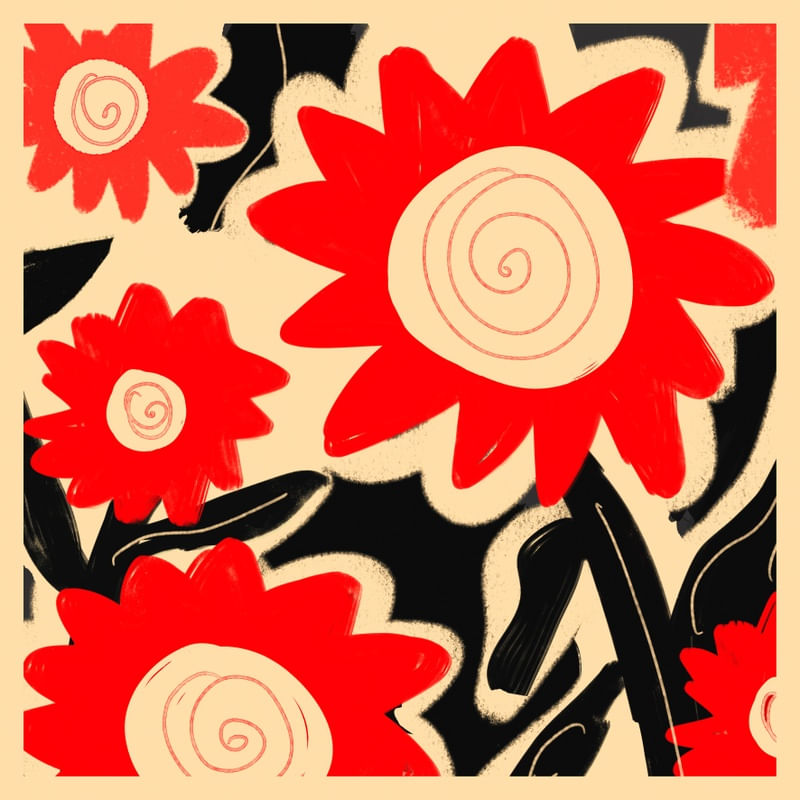 COLORFUL ABSTRACT FLOWERS