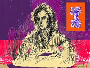 FIGURE WITH FLOWERS - SAMARKAND