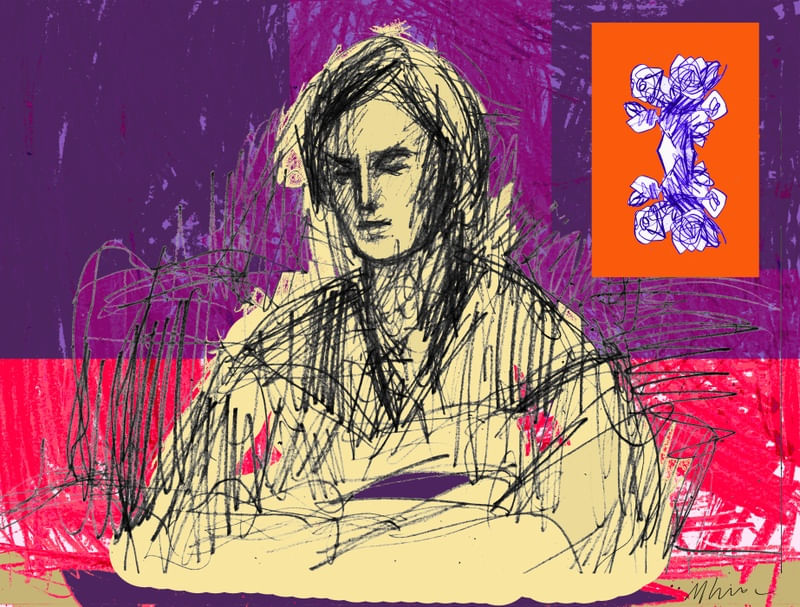 FIGURE WITH FLOWERS - SAMARKAND