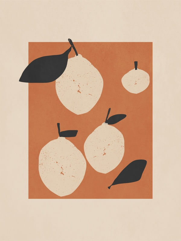 MINIMALIST ABSTRACT LEMONS