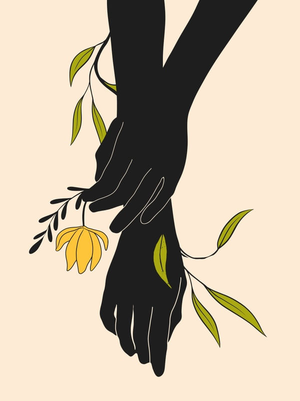 HANDS HOLDING FLOWER 3