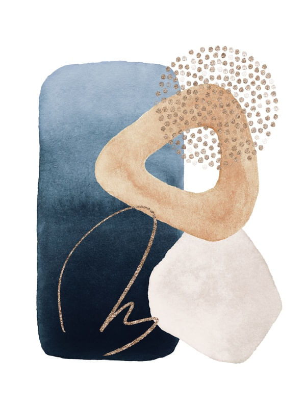 WATERCOLOR SHAPES IN NAVY 5