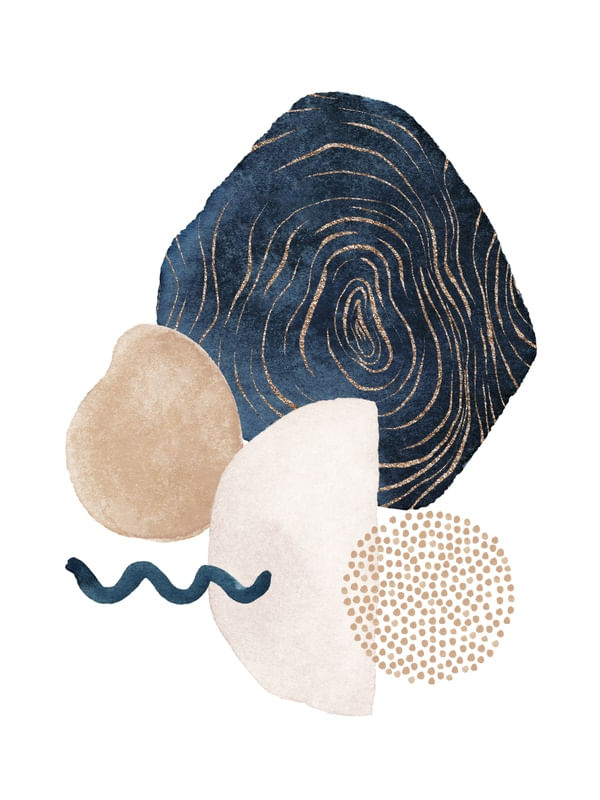 WATERCOLOR SHAPES IN NAVY 1