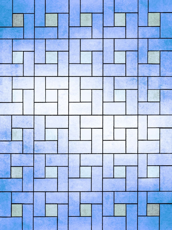 UNITED 2 VERY PERI AZUL, MODERNO GEOMETRICO ABSTRATO ILUSTRAÇÃO