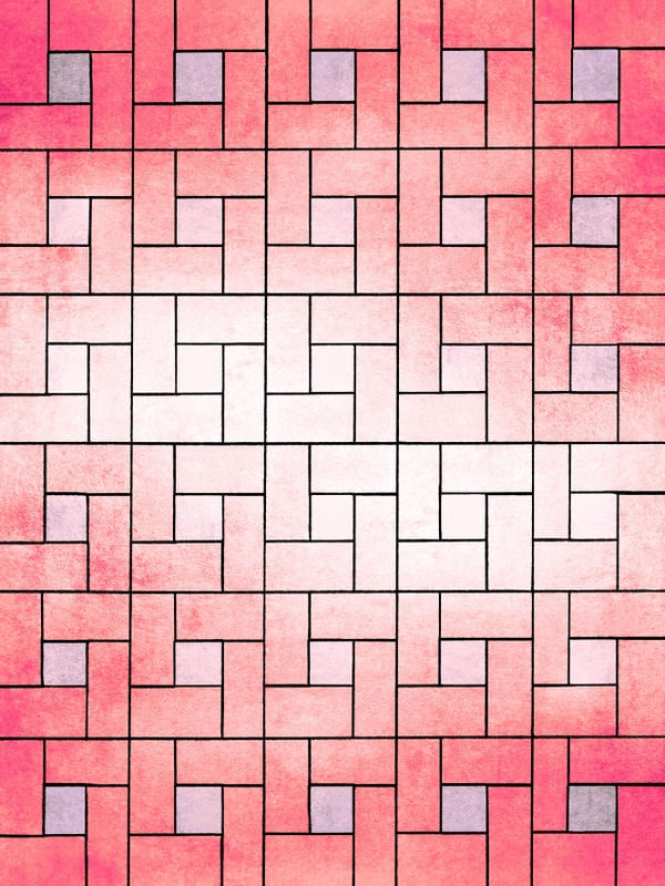 UNITED 3 CORAR ROSA, MODERNO GEOMETRICO ABSTRATO ILUSTRAÇÃO