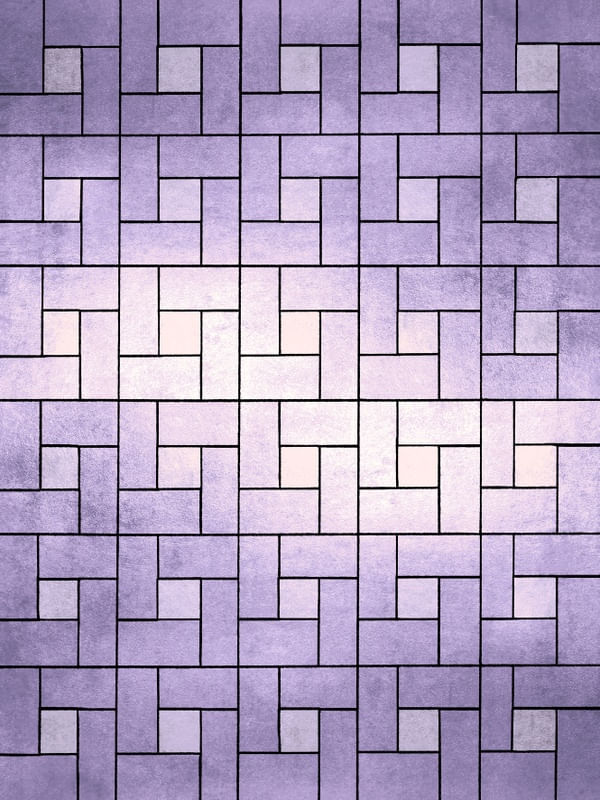 UNITED 9 LAVANDA ROXO, MODERNO GEOMETRICO ABSTRATO ILUSTRAÇÃO