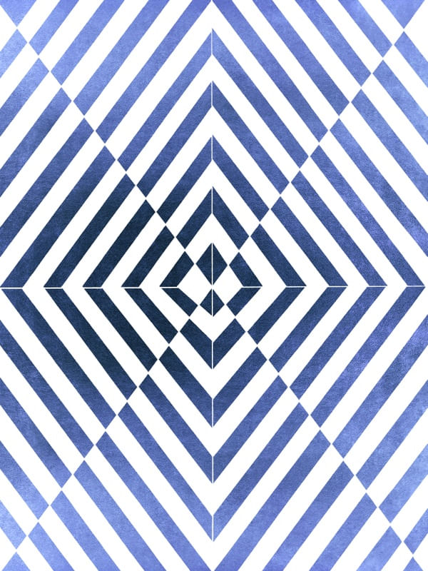 VORTEX VERY PERI AZUL, ABSTRATO GEOMETRICO OPT ART LINHAS ILUSTRAÇÃO