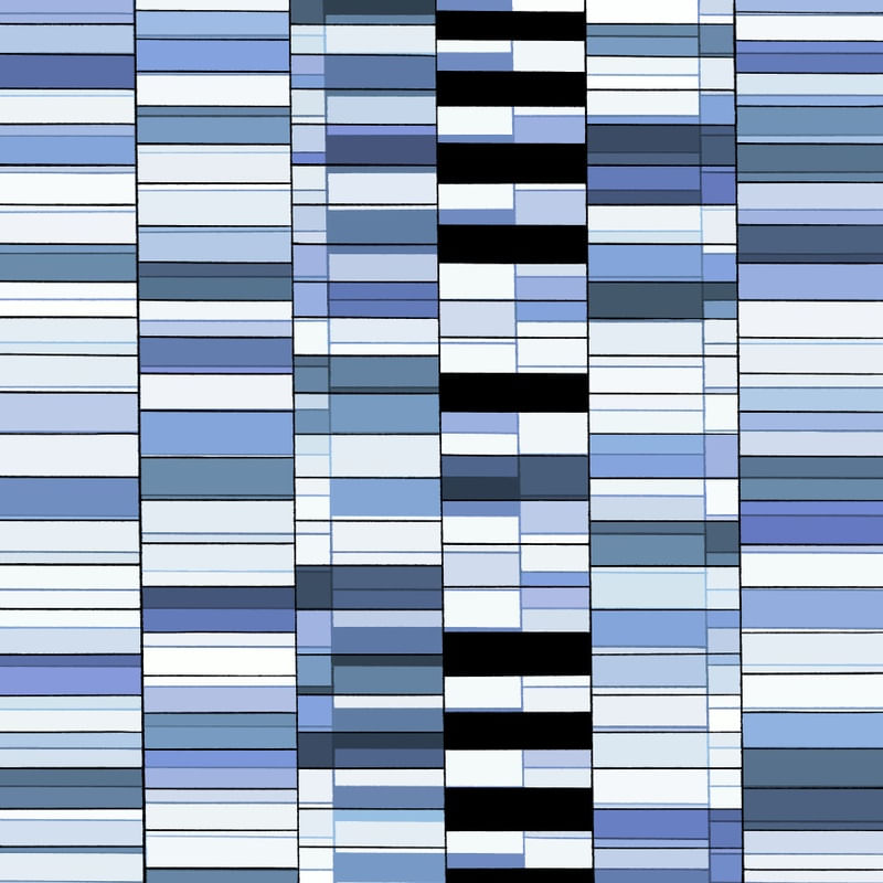COLOR ZEN MUTED 3 VERY PERI AZUL, GEOMETRICO FORMAS ABSTRATO QUADRADO