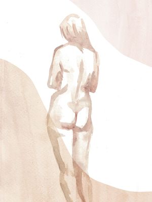 FEMALE SILHOUETTE PASTEL