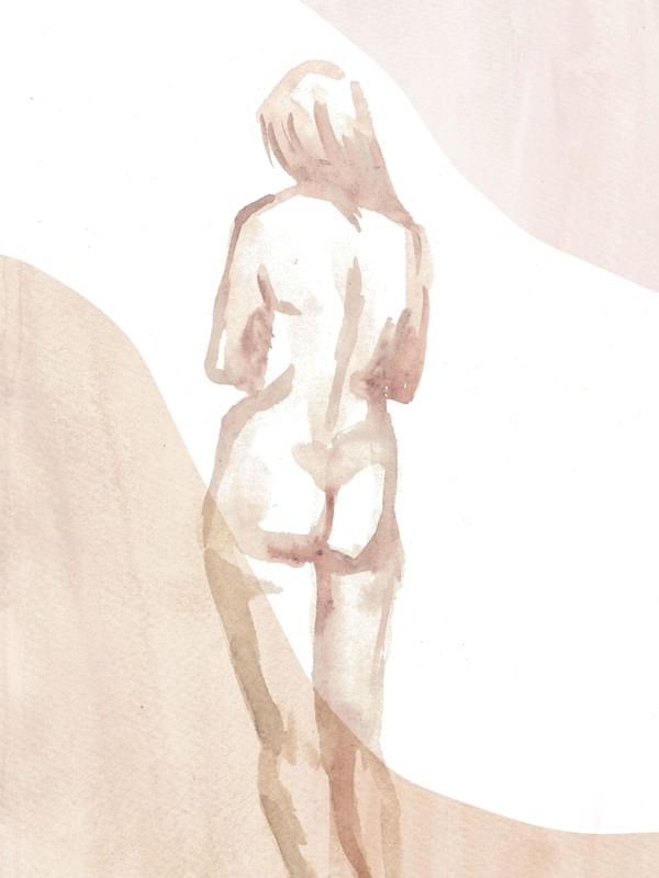 FEMALE SILHOUETTE PASTEL
