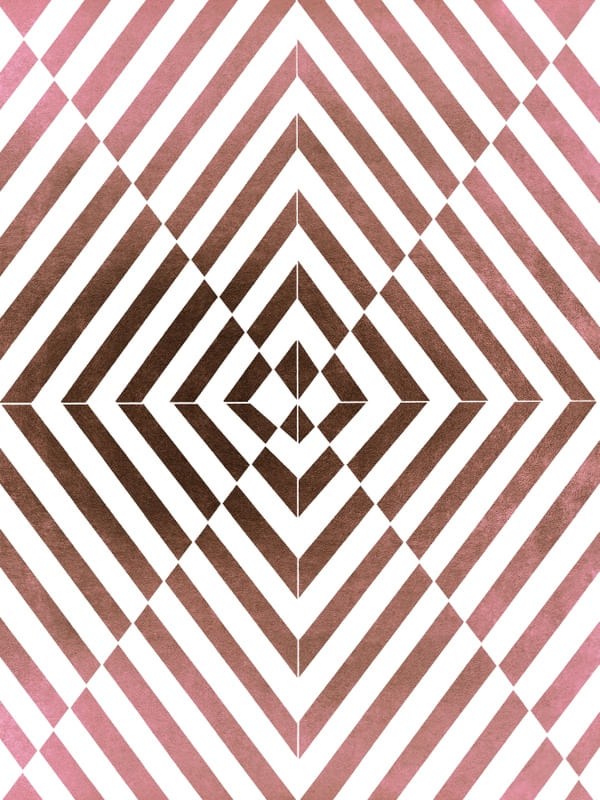 VORTEX ROSA OURO, ABSTRATO GEOMETRICO OPT ART LINHAS ILUSTRAÇÃO