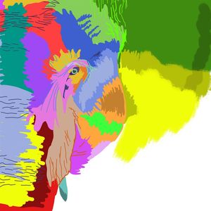 ELEFANTE POP ART - FUNDO BRANCO