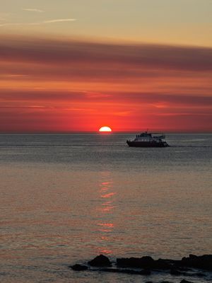 BARCO NO PÔR DO SOL L